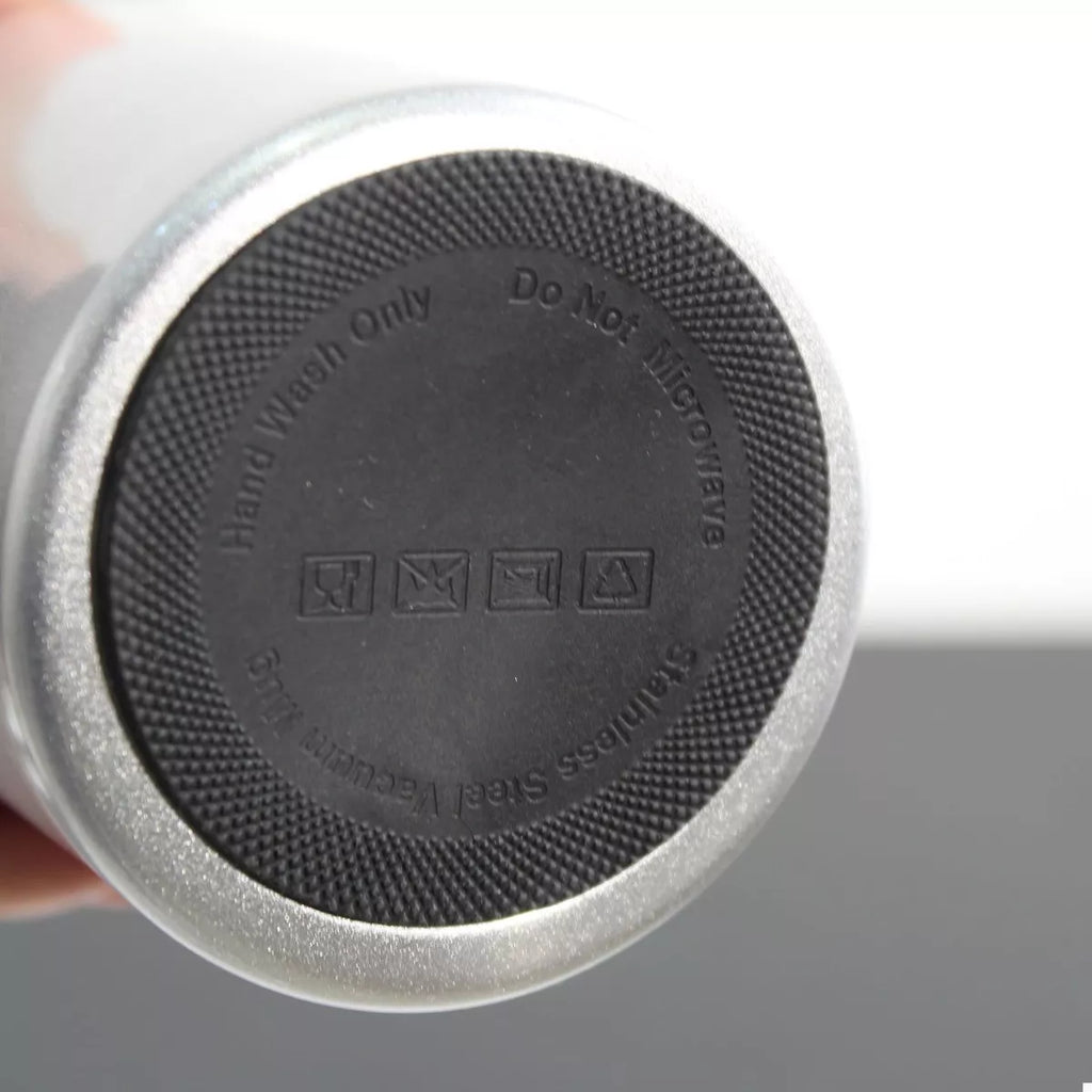 Tumbler base with icons: hand wash only, do not microwave, do not dishwasher