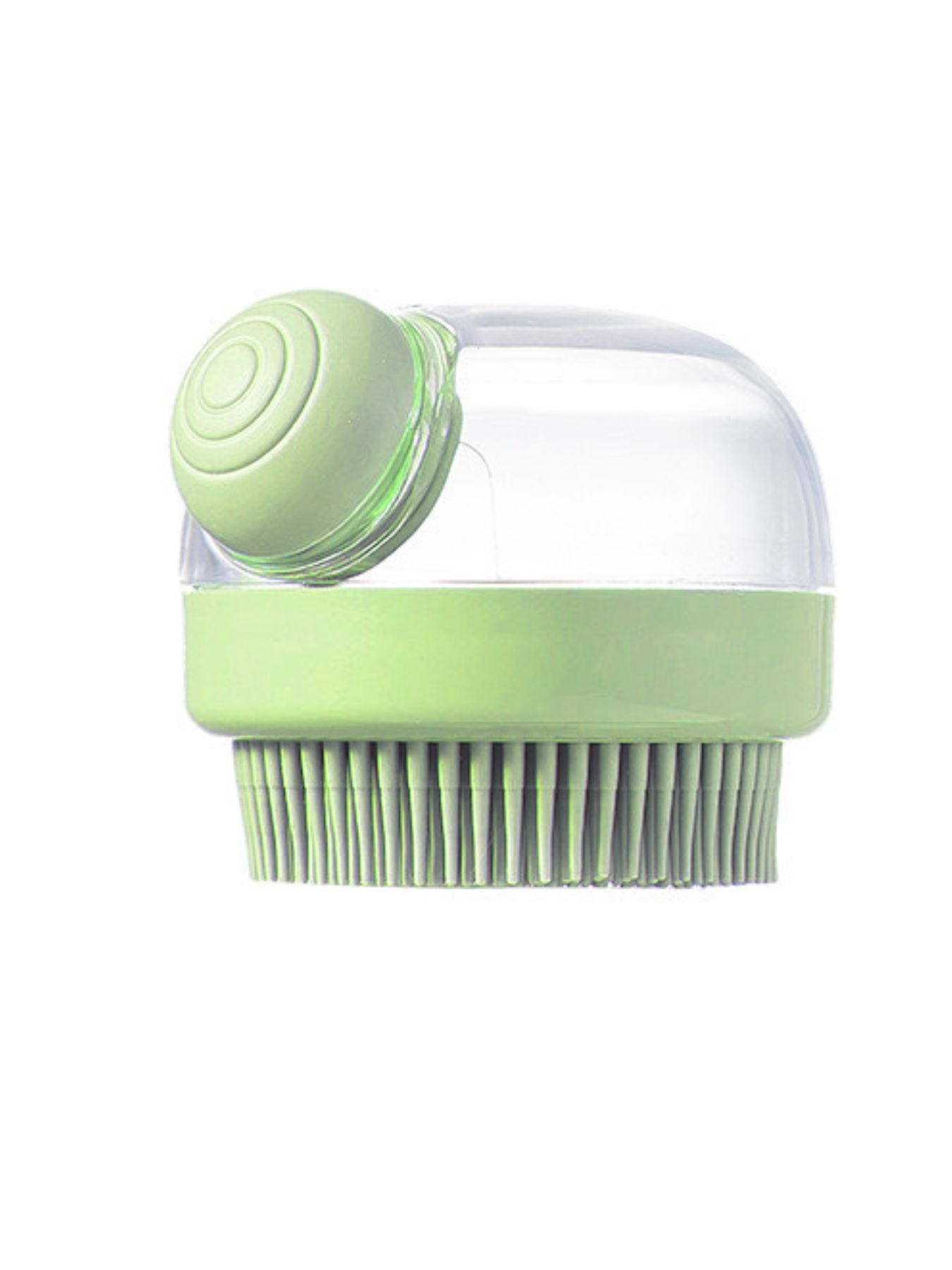 Soft Pet Shower Brush in lime green, soft bristles for pet bathing
