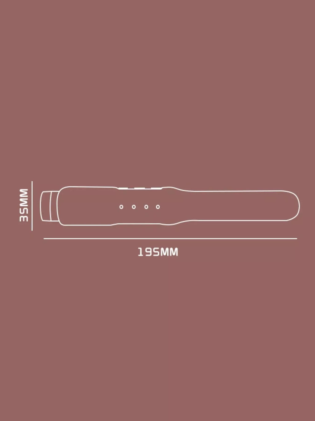 Lavender ceramic straightener dimensions: 95mm width, 195mm length