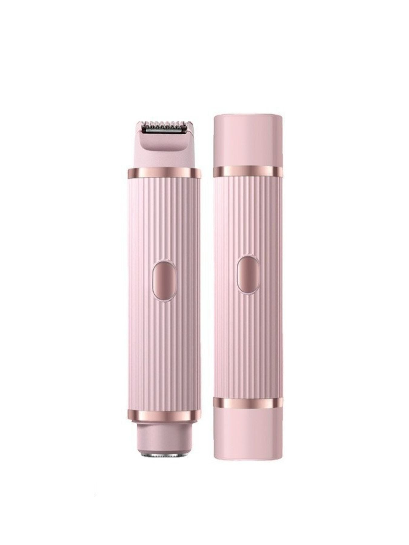 Portable hair removal epilator in Blush Pink, with detachable trimming head