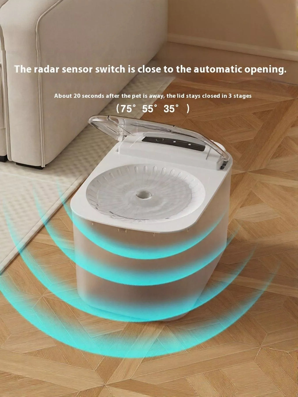 Automatic Pet Water Fountain – weißes Gerät mit offenem Rundbecken und Pumpenaufsatz