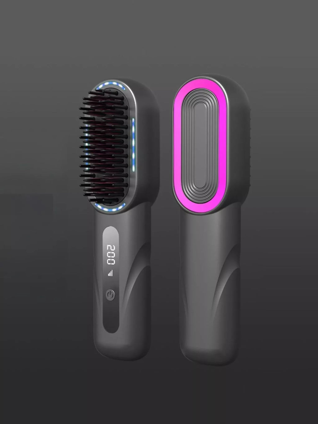 Set of fast heating combs in dark gray; one shows pink heating outline