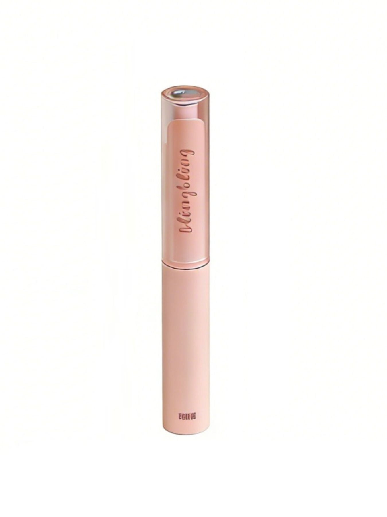 Pale blush portable electric nail buffer, slim handheld device