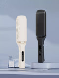 Adjustable Temperature Hair Straightener in Ivory and Black colors