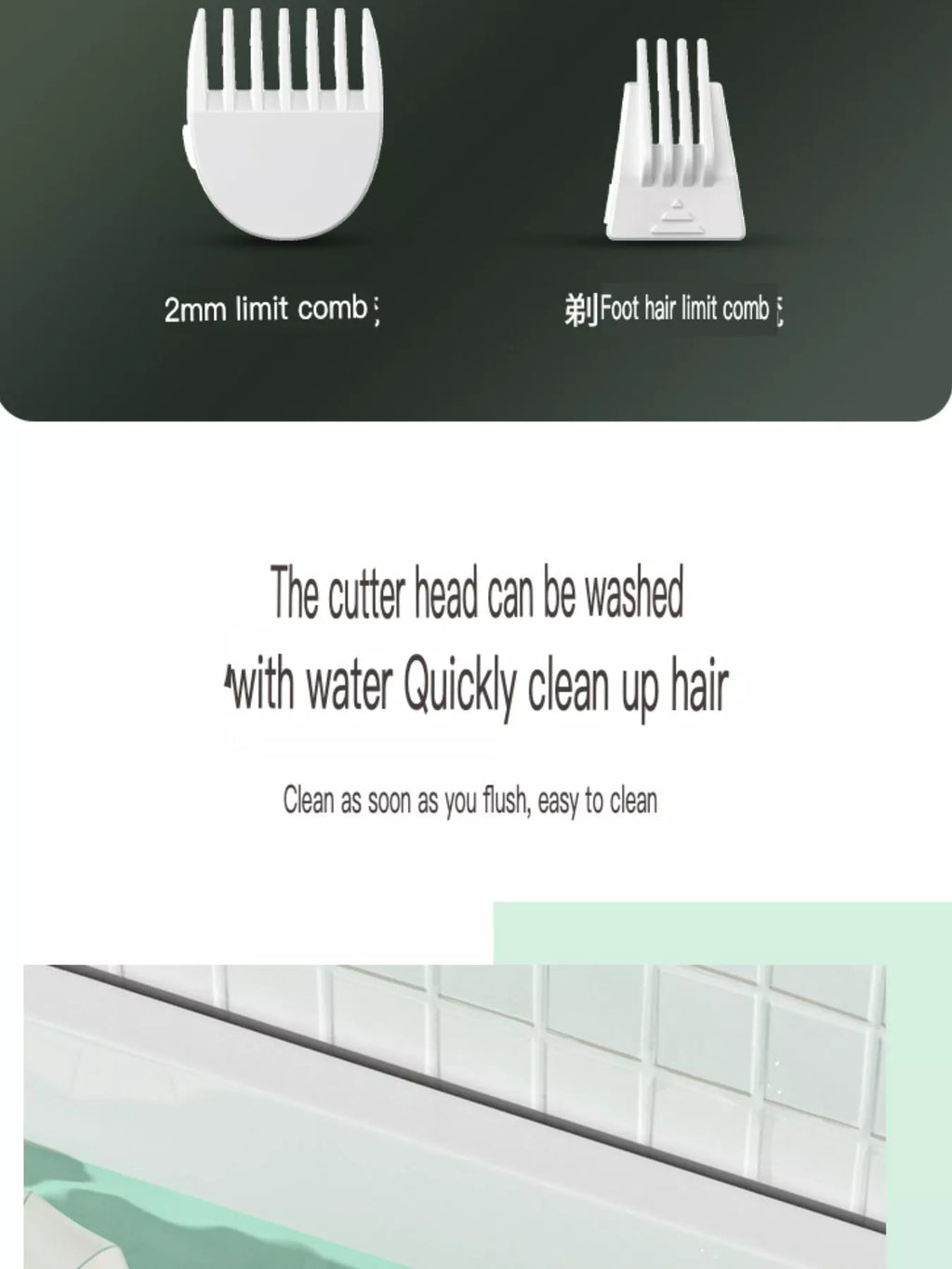Pet grooming kit clipper guards with limit comb attachments, white set
