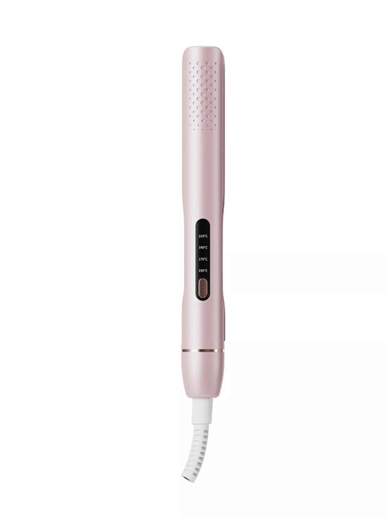 Blush Pink standalone hair straightener with temperature display and plug-in cord