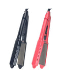 Fast Heating Hair Straightener, black body with dark control panel and vents