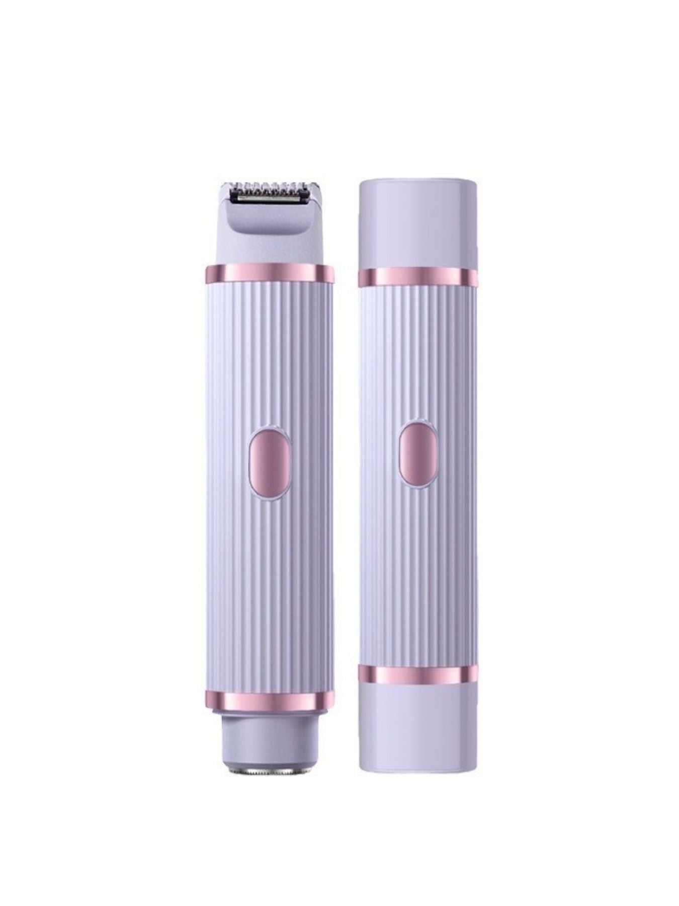 Portable hair removal epilator in Lavender, with detachable trimming head