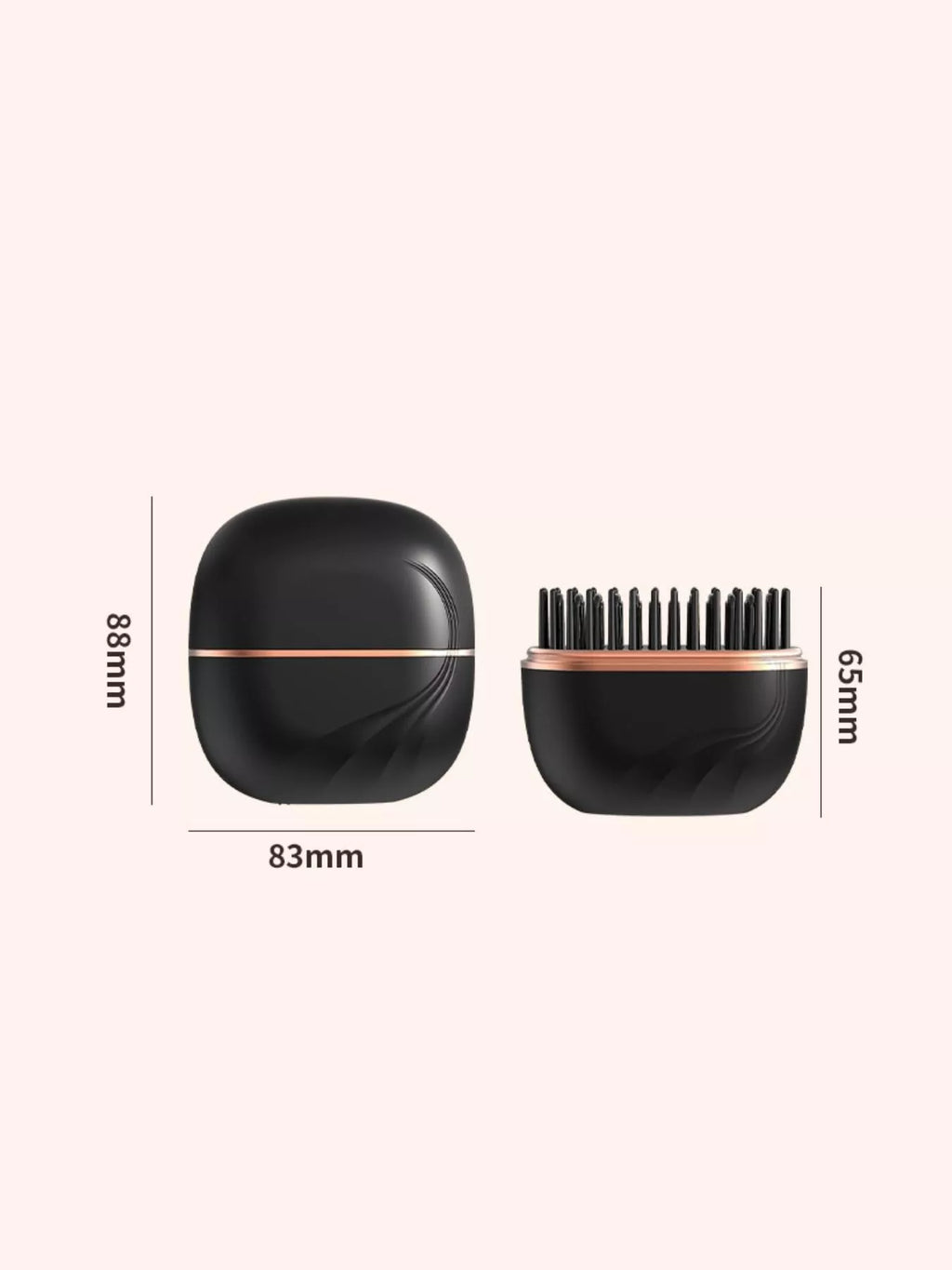 Black comb dimensions: 83mm wide, 88mm tall, 65mm deep