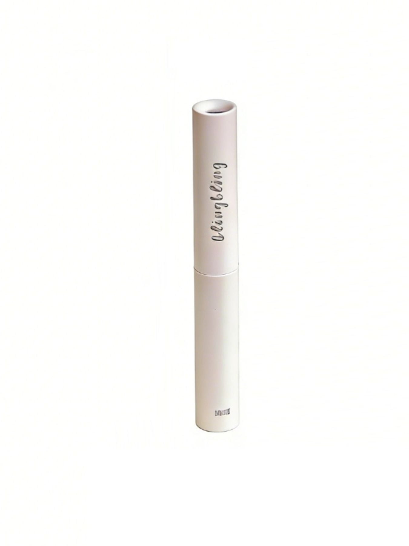 White portable electric nail buffer cylinder with branding
