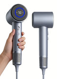 Dark Gray Haarföhn mit LED-Display und Griffknöpfen, Hand bedient