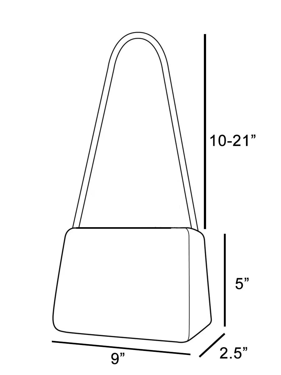 Schultertasche, Maße ca. 9 x 2.5 x 10–21 in (B x T x H), kompakte Form