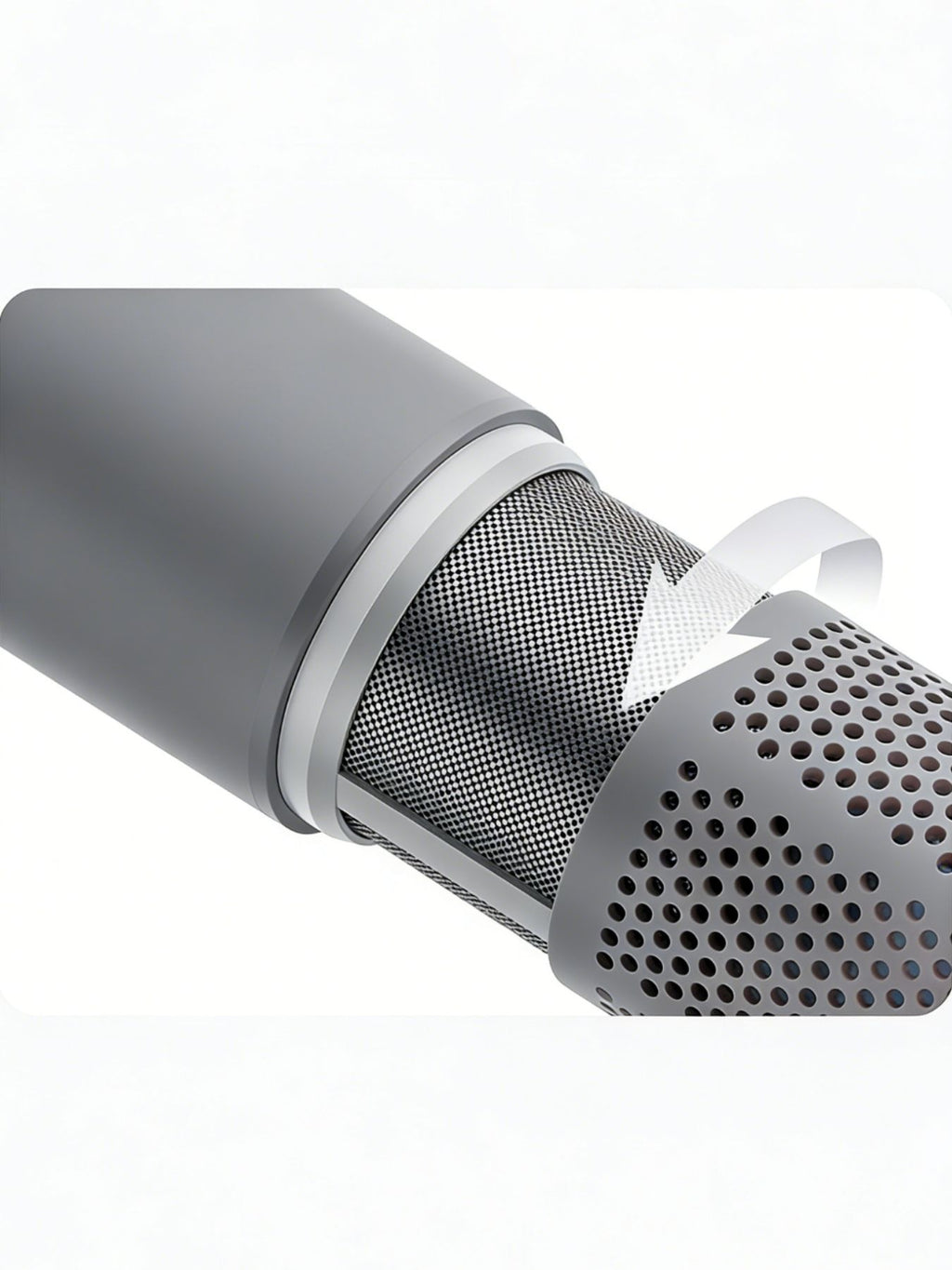 Dark Gray Haarföhn, schlanke Düse mit perforiertem Luftgitter